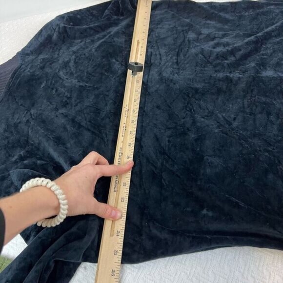 Polo Ralph Lauren Full Zip Sweater Women’s Size 2XL Black Velour L050622 Velvet - Picture 9 of 11